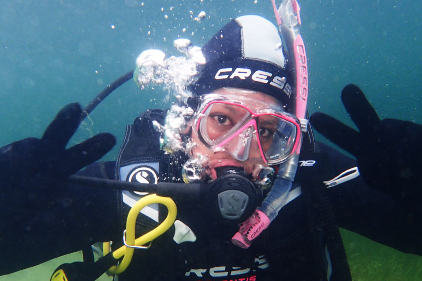 Seventh day of PADI Open water scuba diving course – Final dive – We are divers